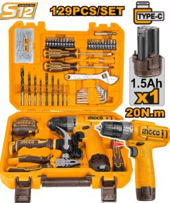 طقم شنيور 12 فولت 129 قطعة – HKTHP11291
