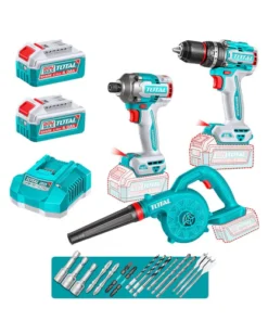 طقم كومبو 2 بطارية 3*1 ( شنيور دقاق + بلاور + دريل 1/4 بوصة ) - TOSLI250883