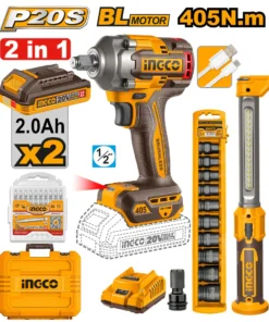 طقم دريل نص بوصه 405 نيوتن مع بلادوس مع طقم لقم تصادمي انكو – COSLI23056